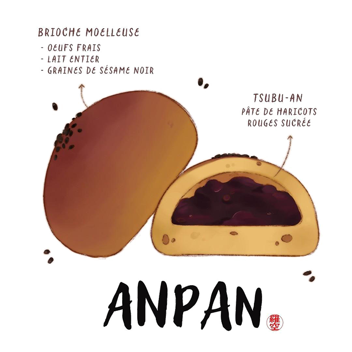 Anpan oshii keki lyon patisseries dessiné lyon