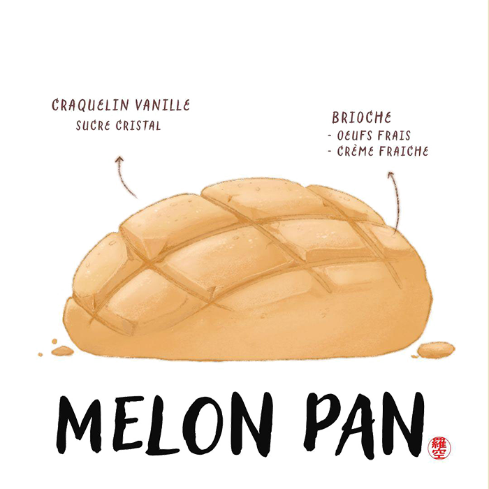 Melon Pan oshii keki lyon patisseries dessiné lyon
